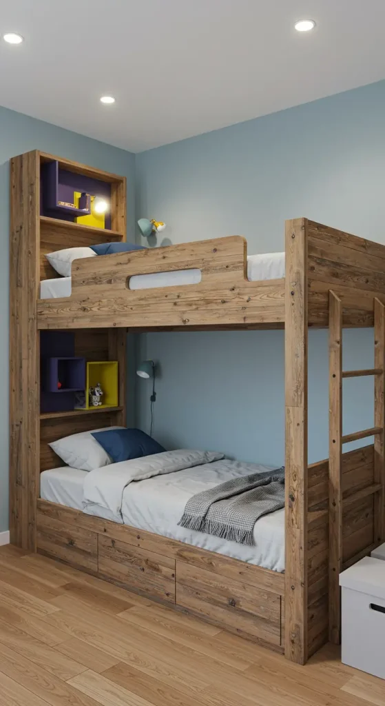 11 Bunk Bed Design Ideas 8 7. Custom Built-In Bunks