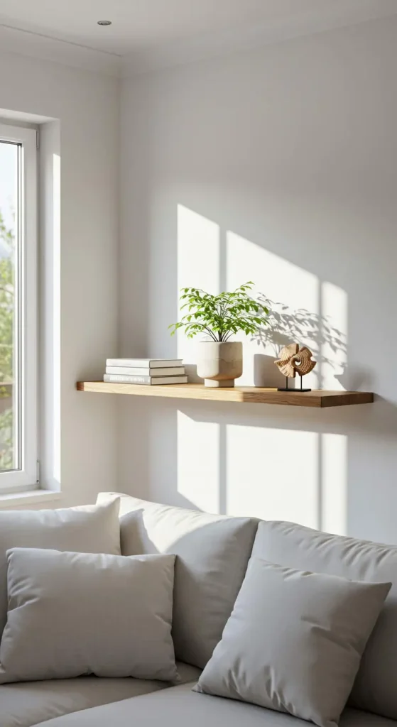 15 Living Room Ideas Minimalist 7 7. Minimalist Shelving
