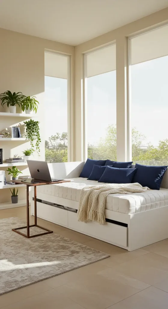 14 Inspiring Home Office Ideas with Couch 7 7. Sofa-Daybed Concept