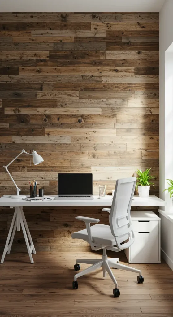 14 Home Office Ideas Modern 8 7. Textured Wall Feature