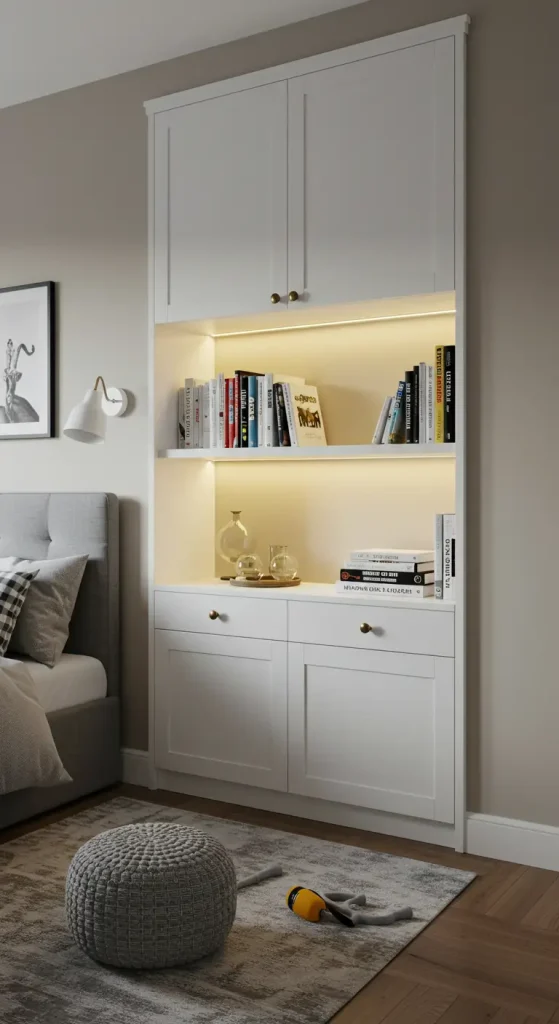 13 Storage Hacks for Small Bedrooms 9 8. Built-In Storage Solutions
