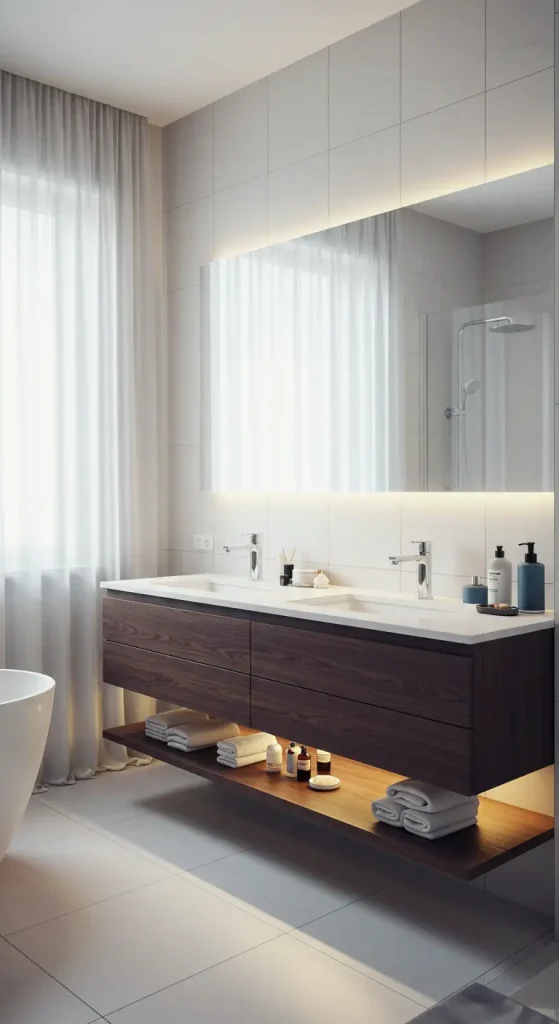 11 Spa Like Bathroom Ideas 9 8. Incorporate a Floating Vanity