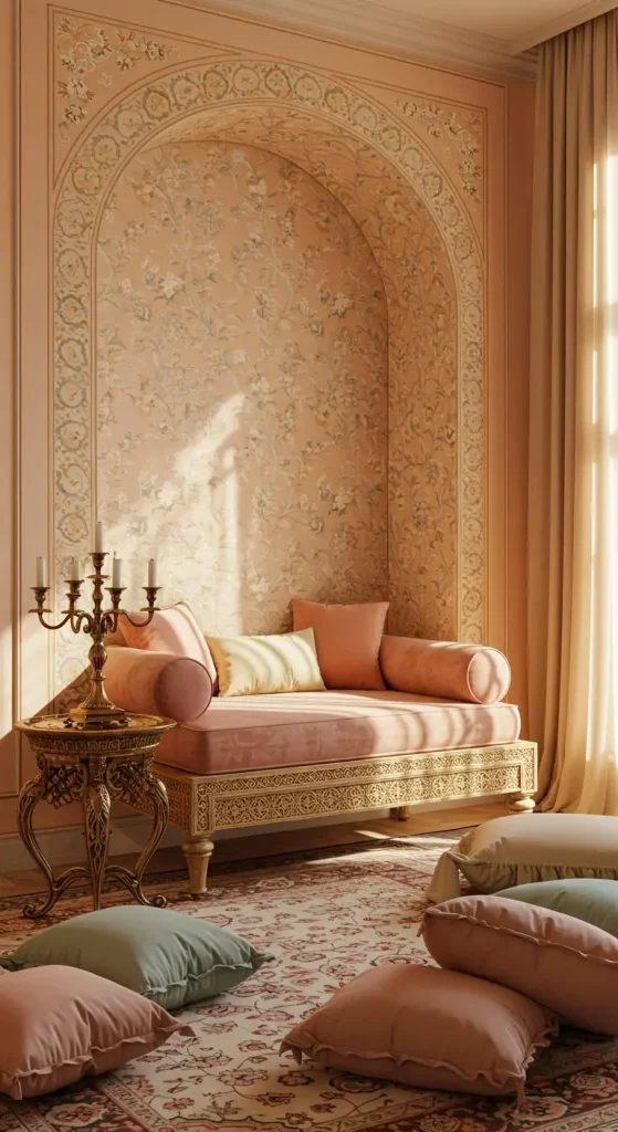 13 Living Room Ideas Indian 8 8. Mughal-Inspired Living Room