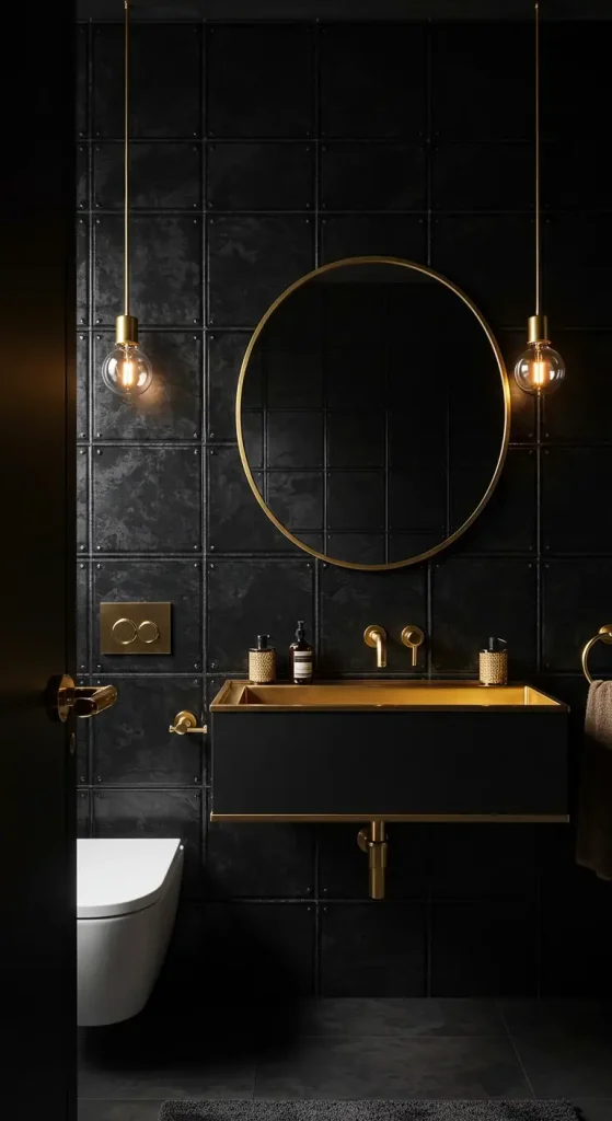 12 Bathroom Wall Panel Ideas 8 8. Vintage Tin Panels