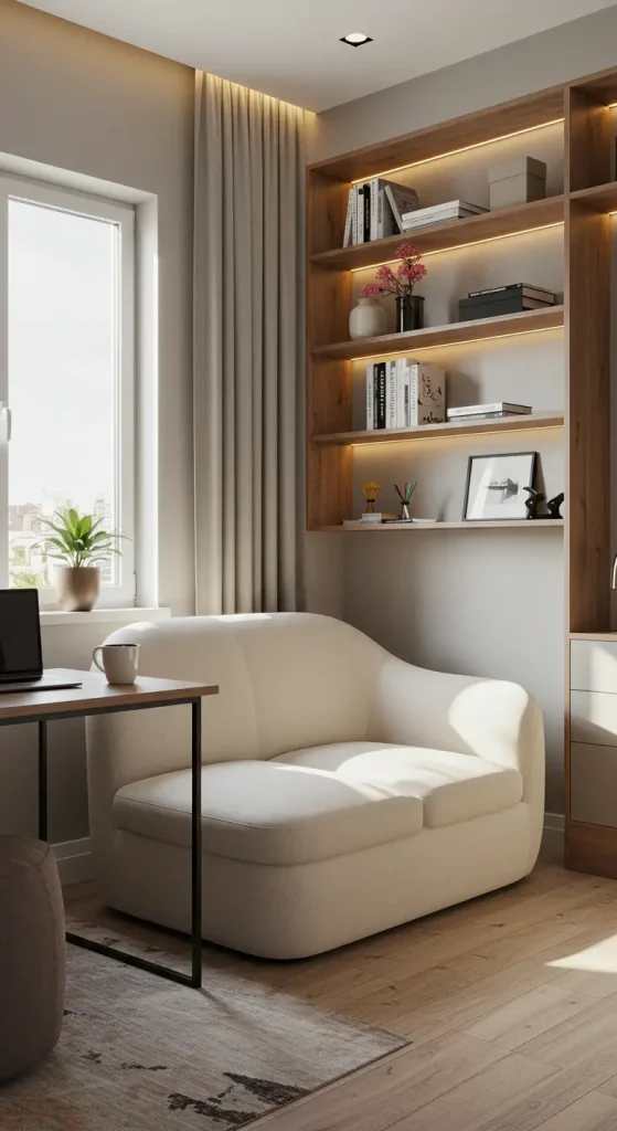 12 Cozy Home Office Ideas to Transform Your Space 10 9. Add a Comfortable Couch