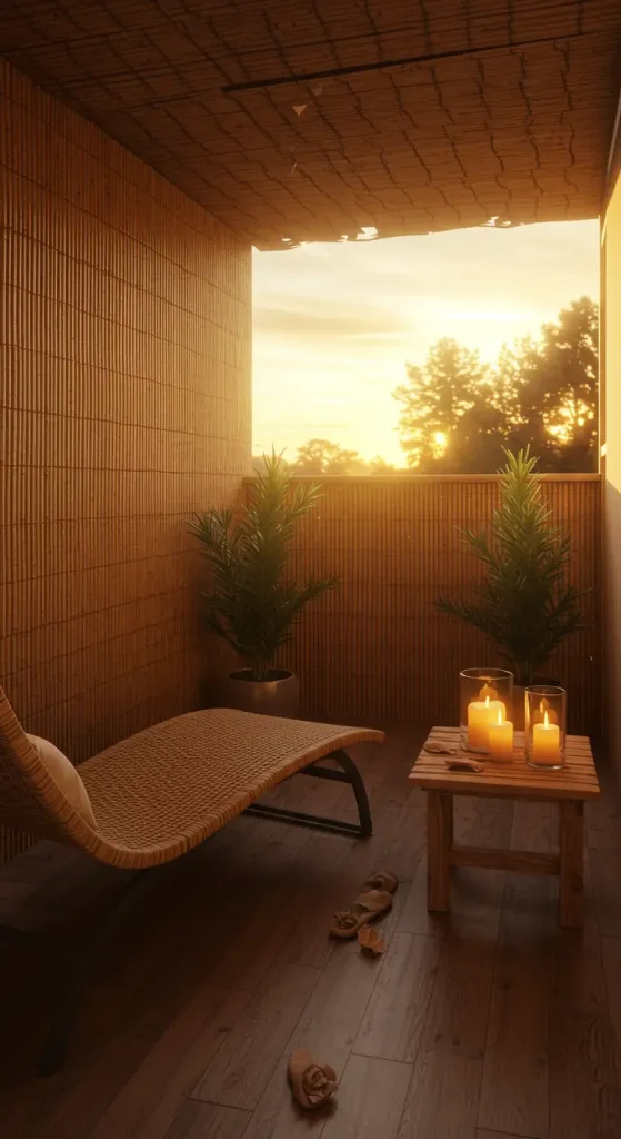 11 Dreamy Aesthetic Balcony Ideas For The Ultimate Cozy Vibe 9 9. Balcony Spa Vibes