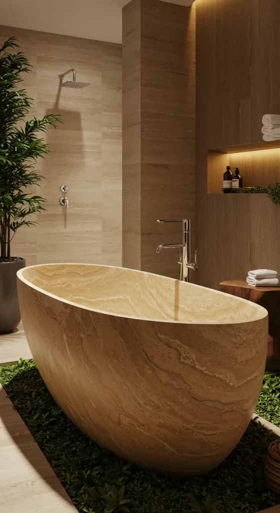 15 Bathtub Ideas 9 9. Natural Stone Bathtubs