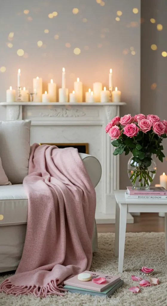 10 Living Room Ideas with Fireplace 9 9. Romantic and Elegant