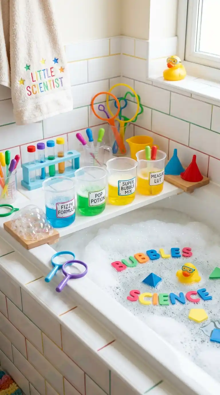Bathtub Ideas for Kids: 13 Fun and Creative Designs 5 Bubble Science Bath Activity for Kids