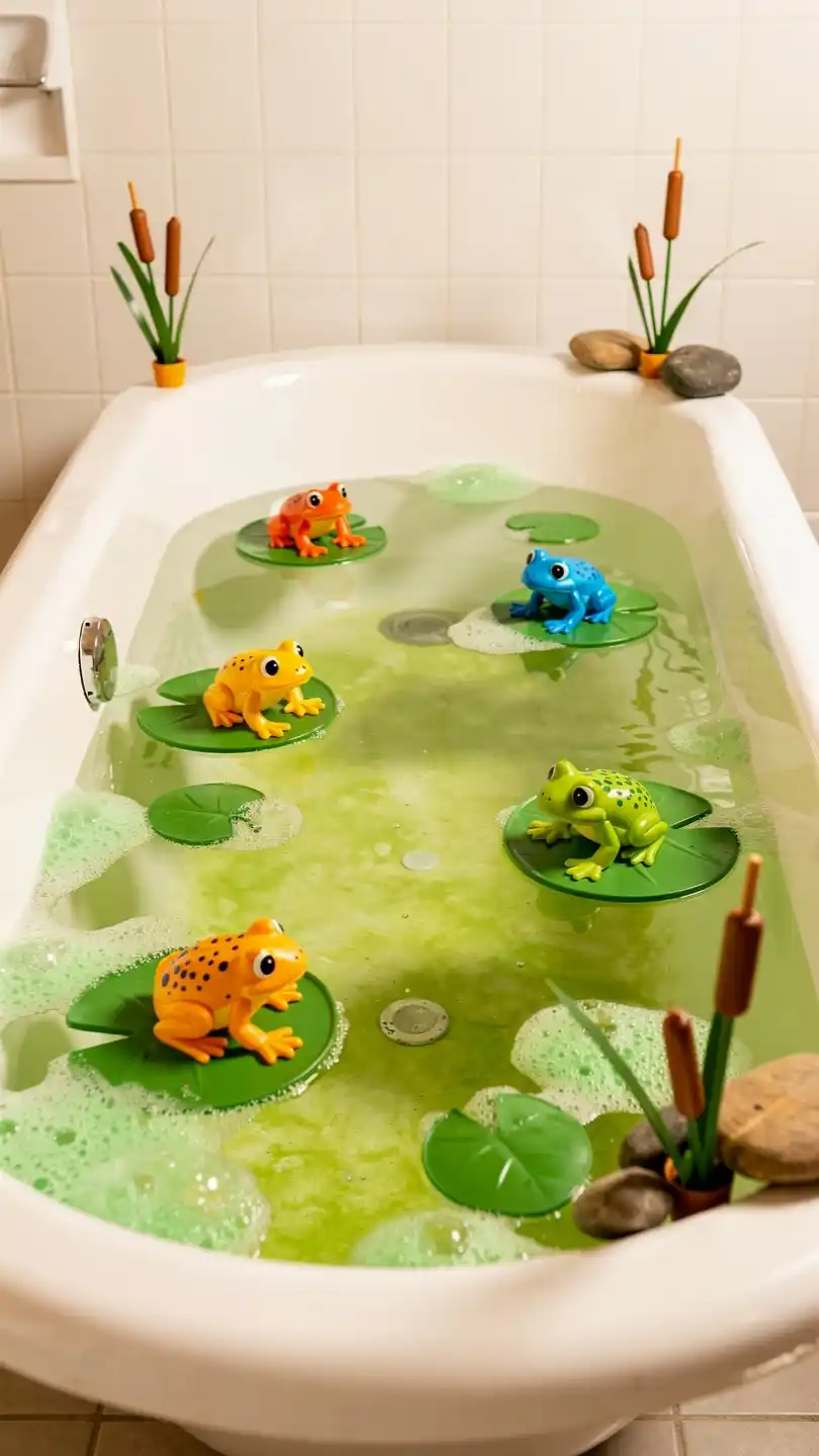 Bathtub Ideas for Kids: 13 Fun and Creative Designs 13 Frog Pond Fun Bath Idea for Kids