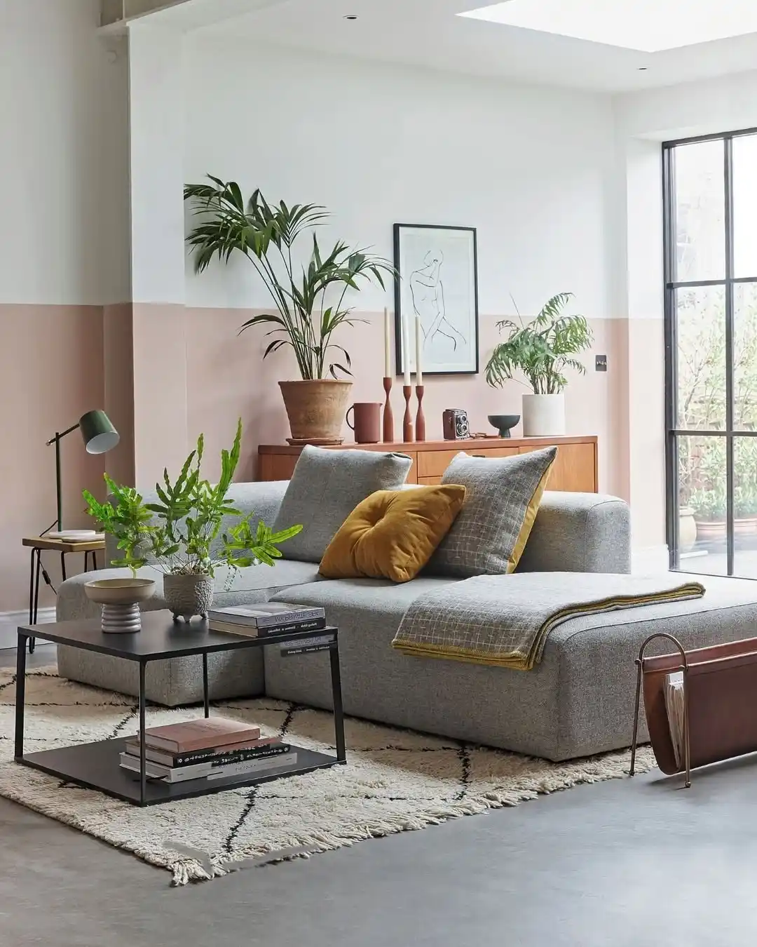 13 Wall Paneling Ideas for Living Room 1 Two-Tone Wall Panel living room
