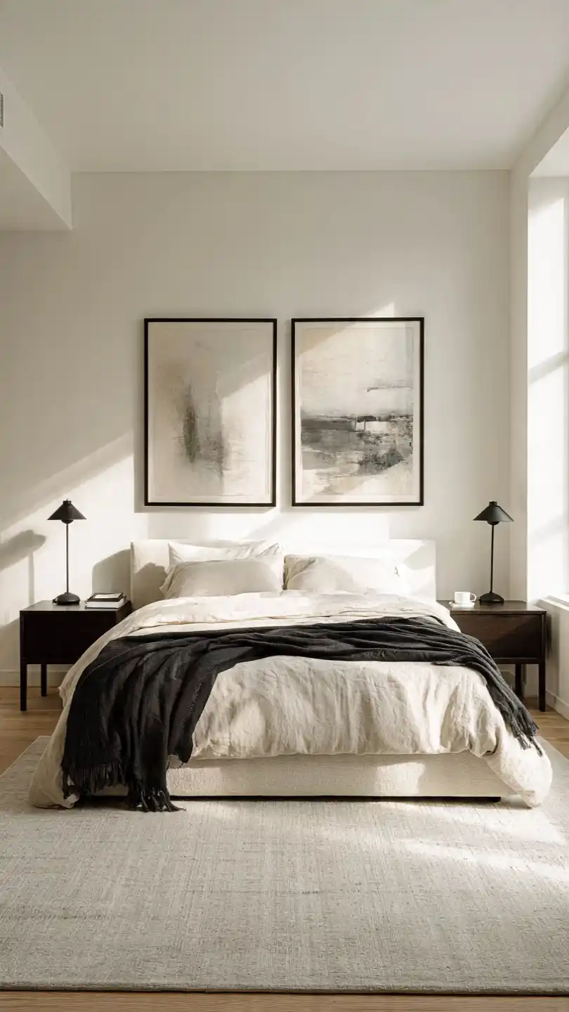 Ways to Style a Minimalist Room: 11 Calm and Cozy Ideas 12 Create Visual Balance with Symmetry in a Minimalist Room