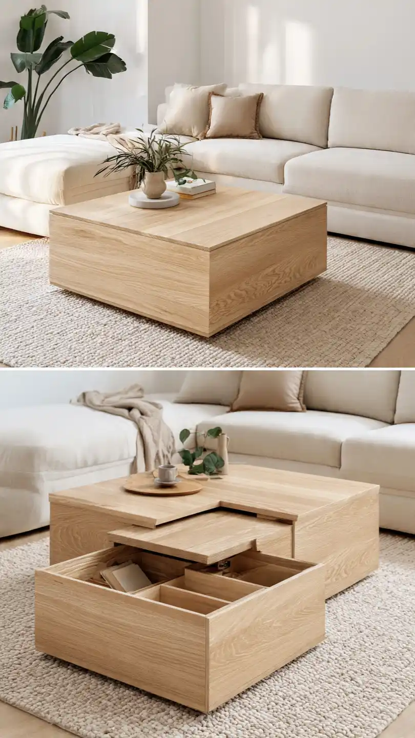 Minimalist Room Decor Items: 15 Chic Picks for Calm Spaces 13 Minimalist Coffee Tables with Hidden Storage