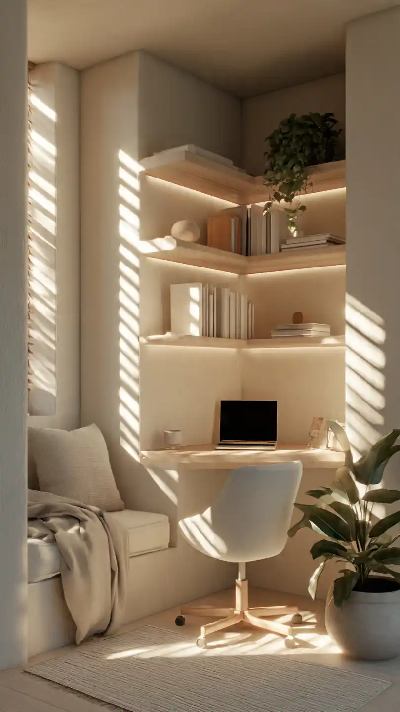 10 Minimalist Cozy Nook Ideas for Small Homes 8 Minimalist Cozy Workspace Nook for Small Homes