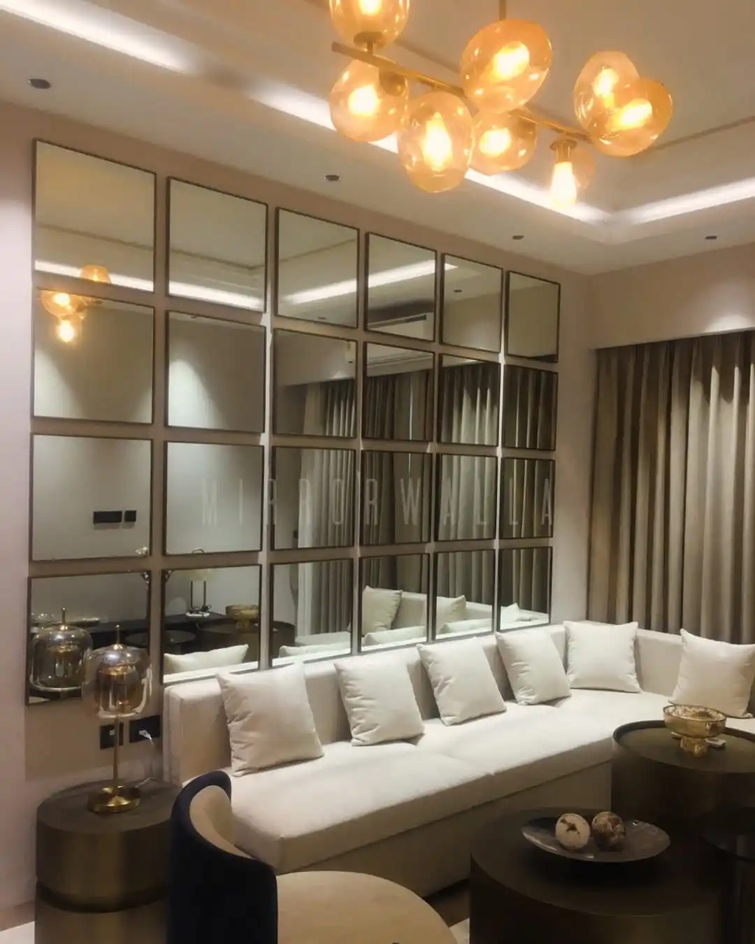 13 Wall Paneling Ideas for Living Room 4 Mirrored Paneling