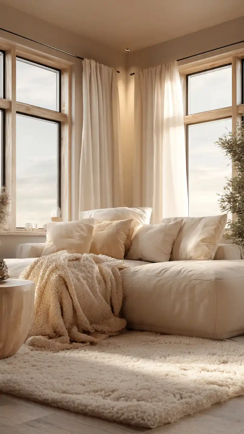 The Quiet Color Palette That Makes Minimalist Living Rooms Feel Expensive 12 Monochromatic Warm Neutrals Cozy Minimalist Living Room