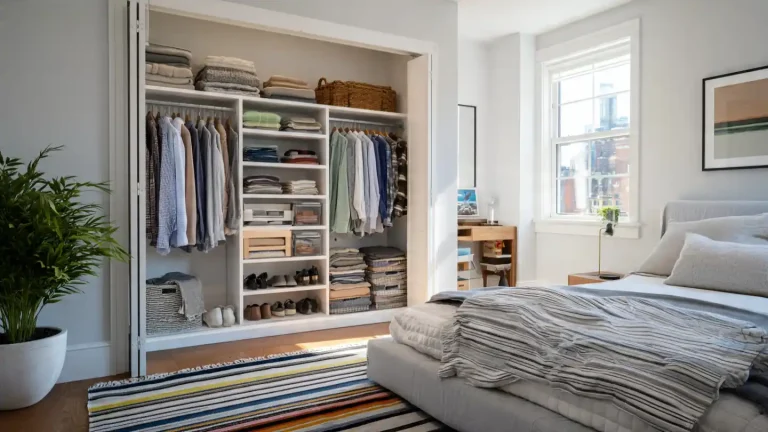 Bedroom Closet Organization Ideas When You Have No Walk-In