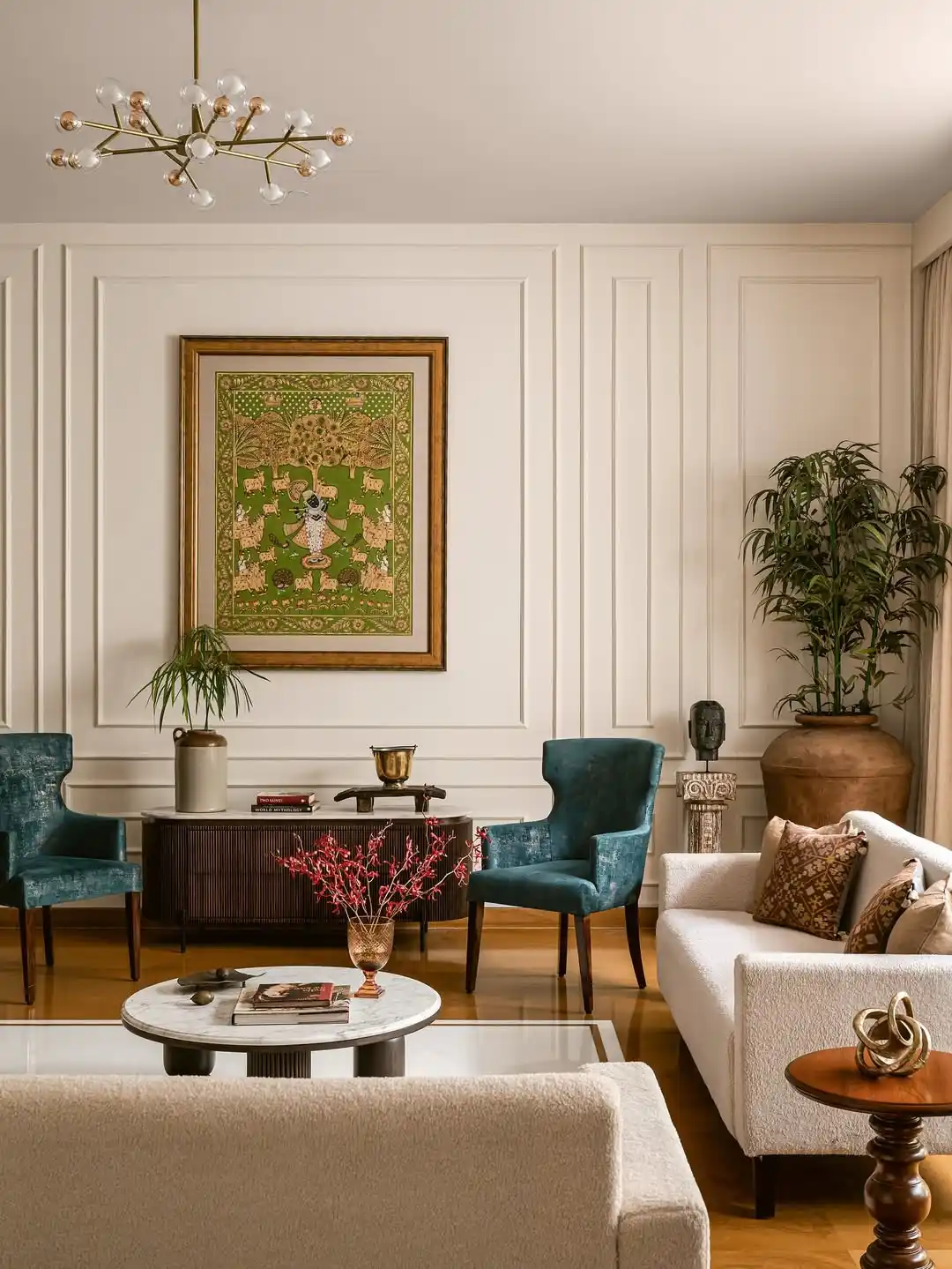 12 Indian Living Room Decor Ideas: Color, Pattern, and Warmth 6 Contemporary Indian interior