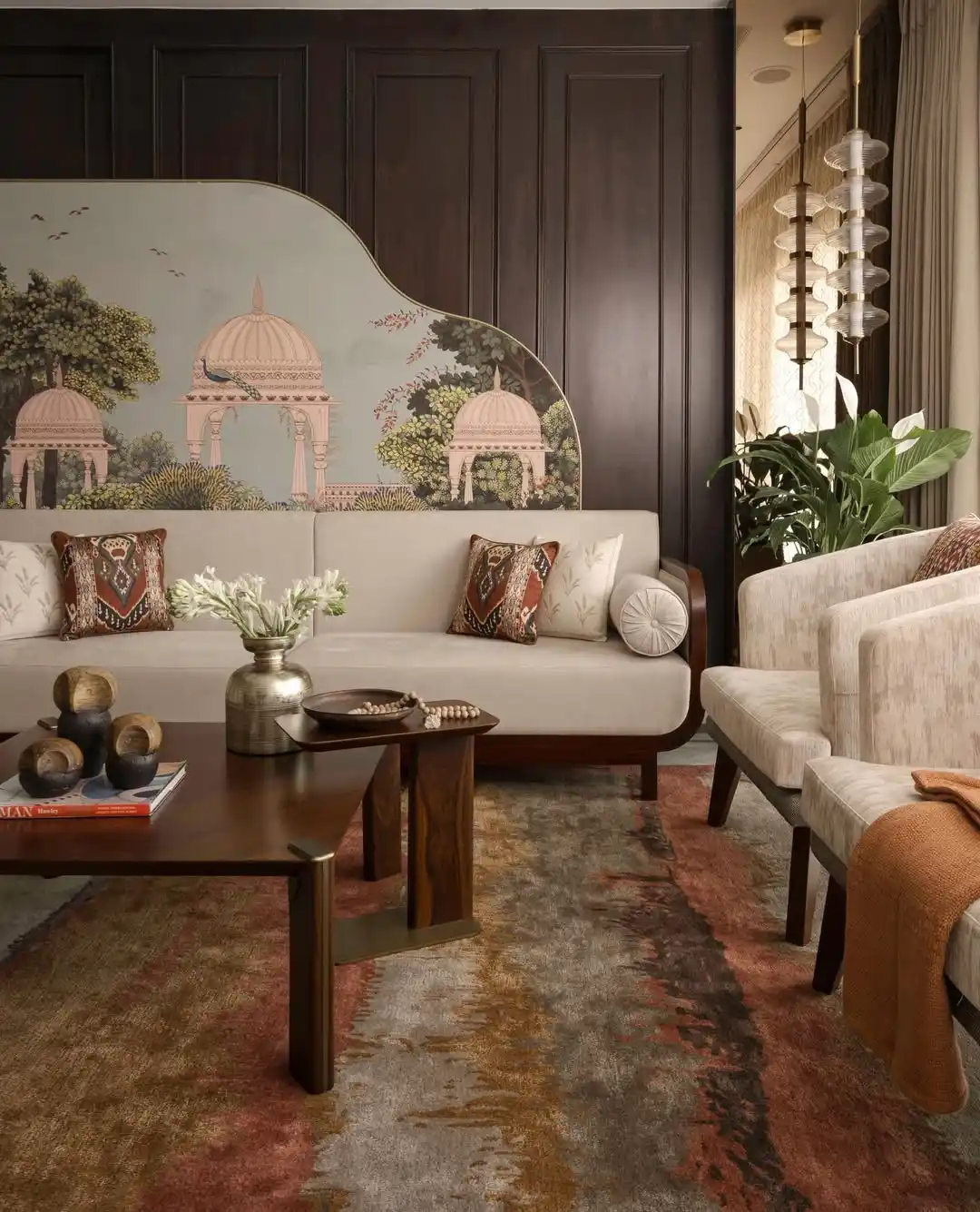 12 Indian Living Room Decor Ideas: Color, Pattern, and Warmth 7 Indian fusion living room