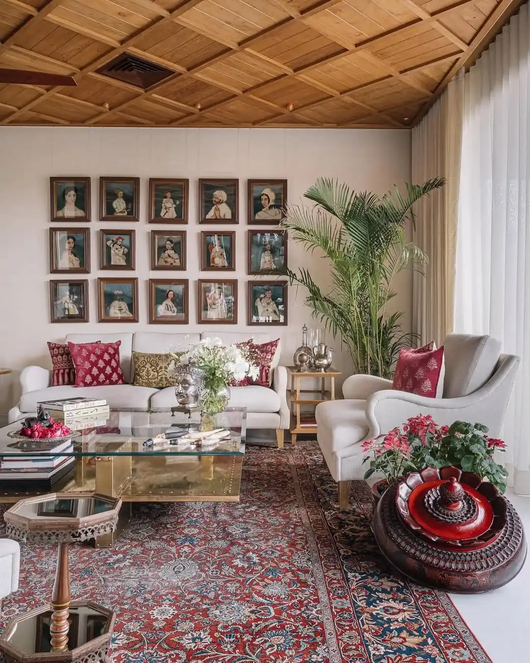 12 Indian Living Room Decor Ideas: Color, Pattern, and Warmth 10 Indian textile decor