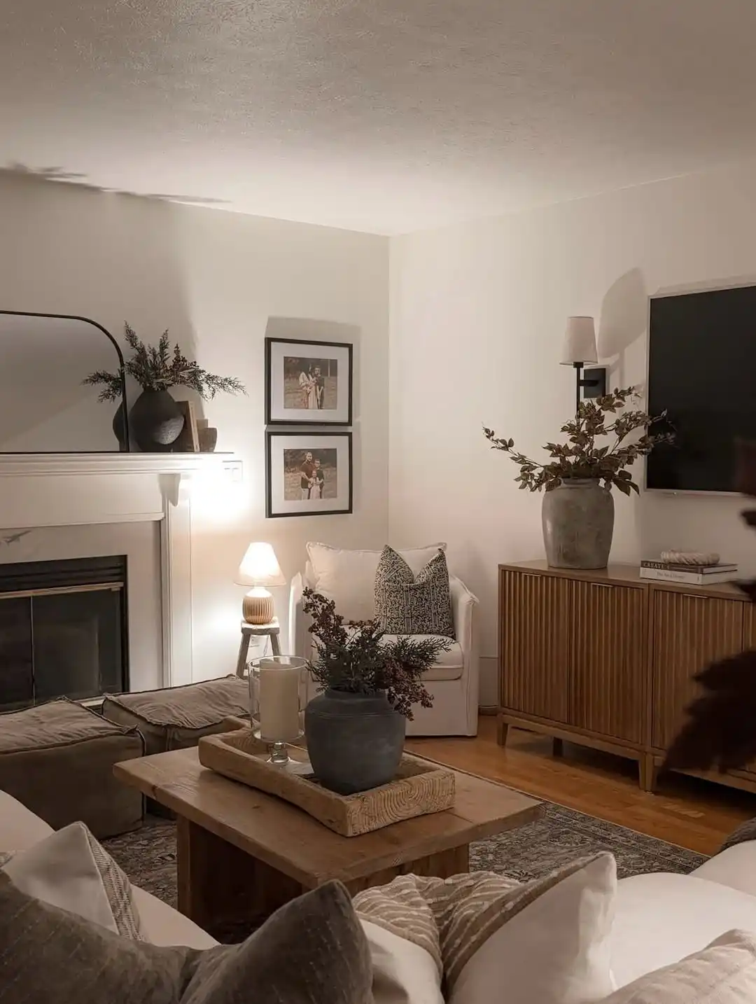 15 Living Room Wall Decor Ideas That Don't Require a Nail 13 Leaning Mantel Mirror
