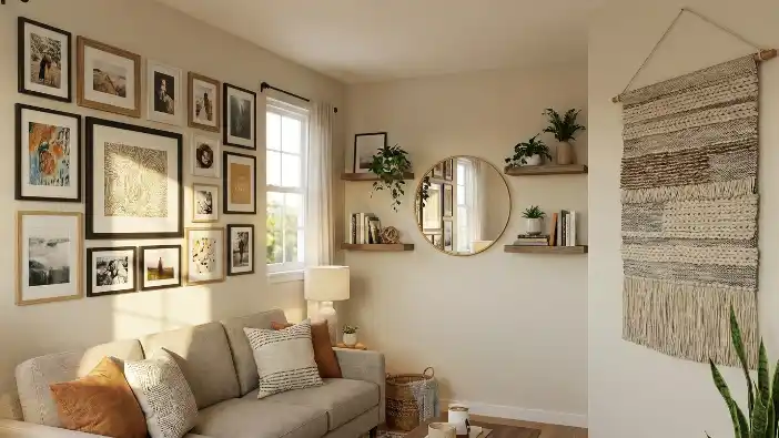 Living Room Wall Decor Ideas That Don’t Require a Nail