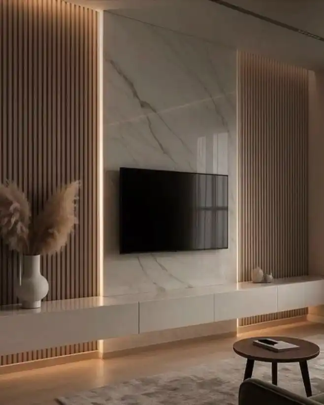 11 Wall Paneling Ideas to Make a Living Room Look High-End 7 MDF wall panels living room