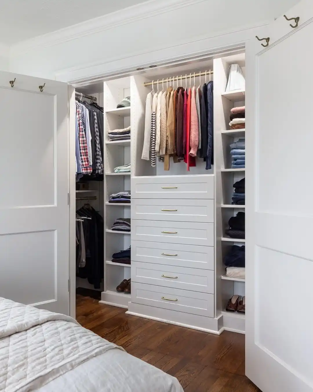 13 Bedroom Closet Organization Ideas When You Have No Walk-In 2 Reach-in closet makeover