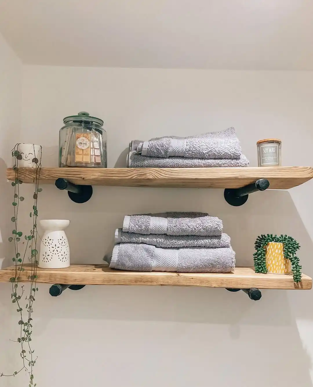 10 DIY Minimalist Living Room Decor Ideas You Can Make for Under $30 1 Reclaimed wood shelf DIY