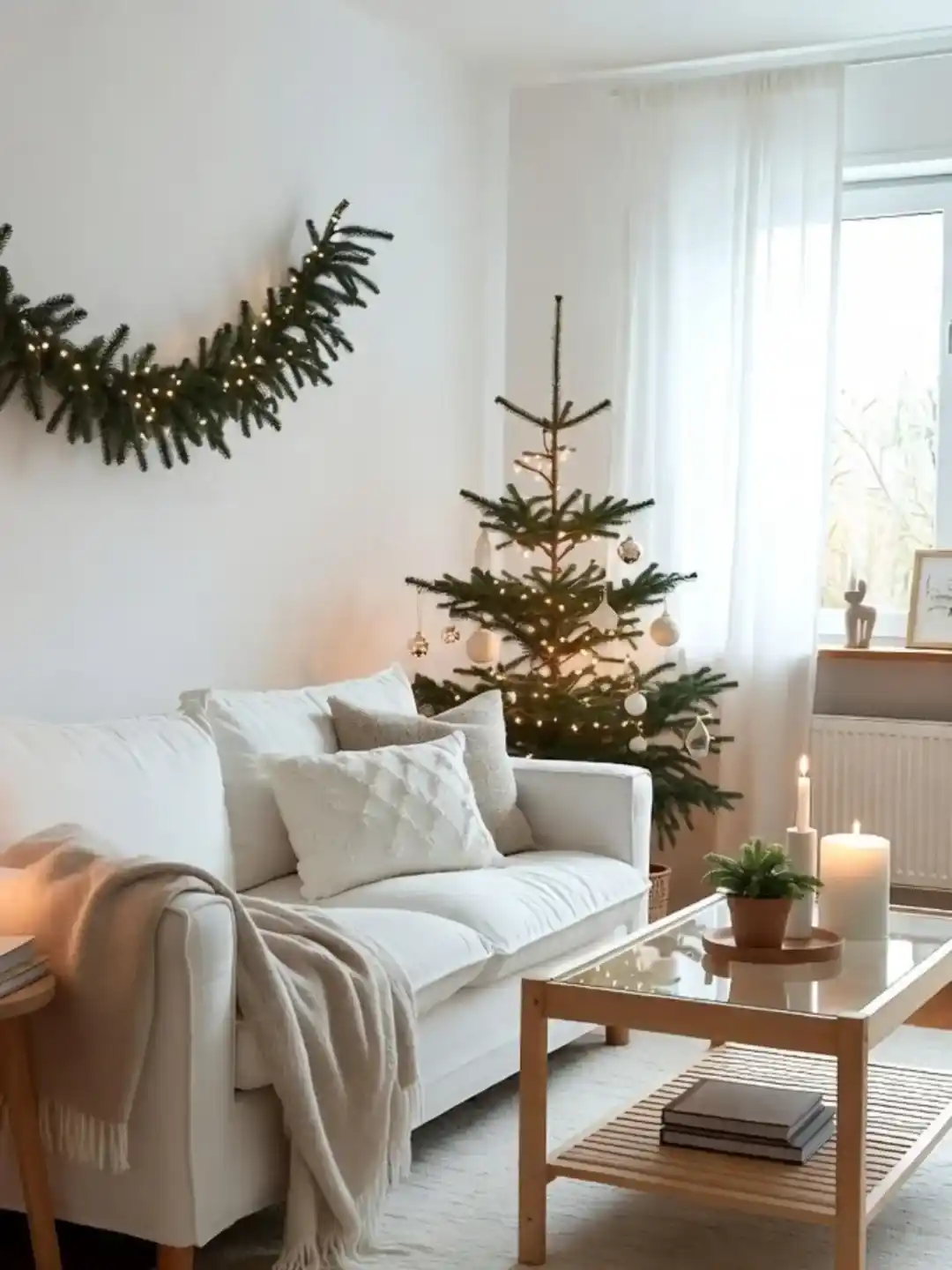 12 Minimalist Living Room Christmas Decor Ideas That Feel Festive Without the Chaos 5 Scandinavian Christmas living room
