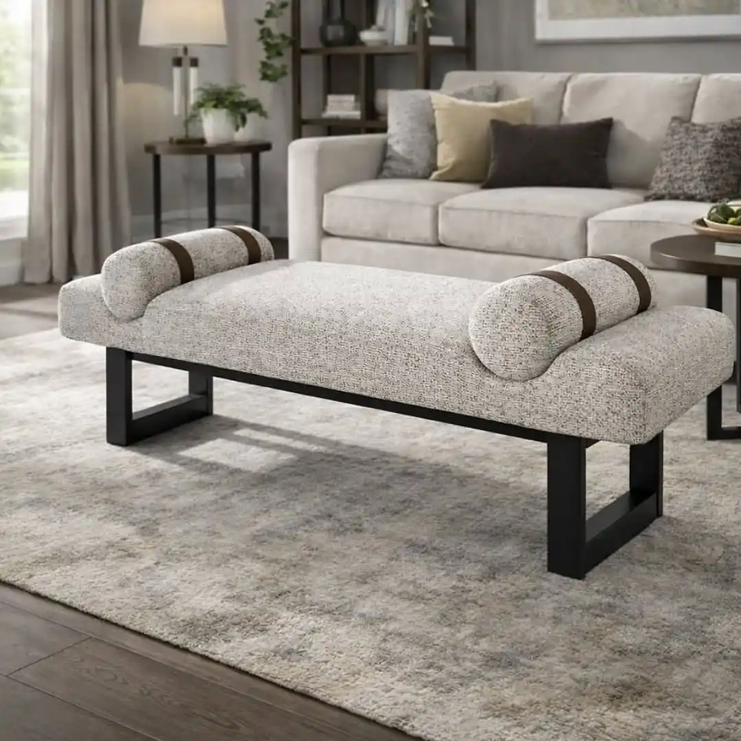 Ottomans for Small Living Rooms: 10 Storage and Style Combined Ideas 6 Slim ottoman bench