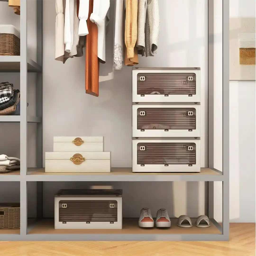 13 Bedroom Closet Organization Ideas When You Have No Walk-In 7 Stackable storage bins