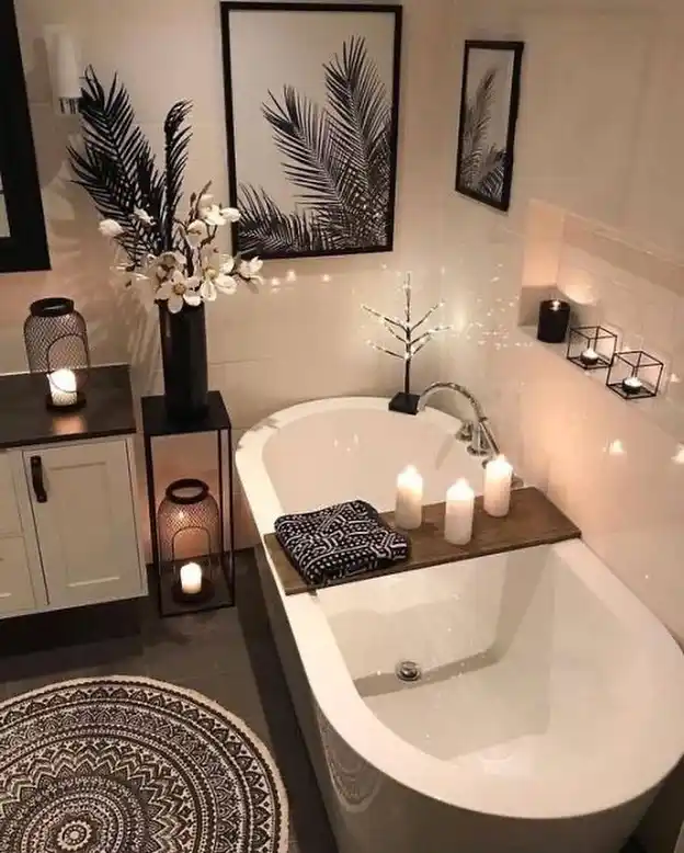 bathroom candle decor