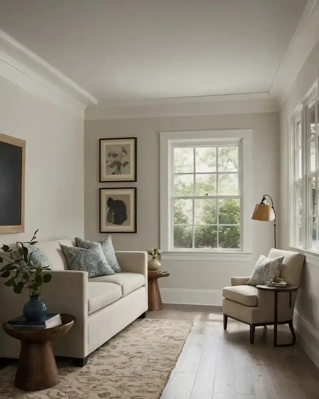 11 Living Room Paint Colors Ideas That Make a Room Feel Twice as Big 4 benjamin moore white dove living room