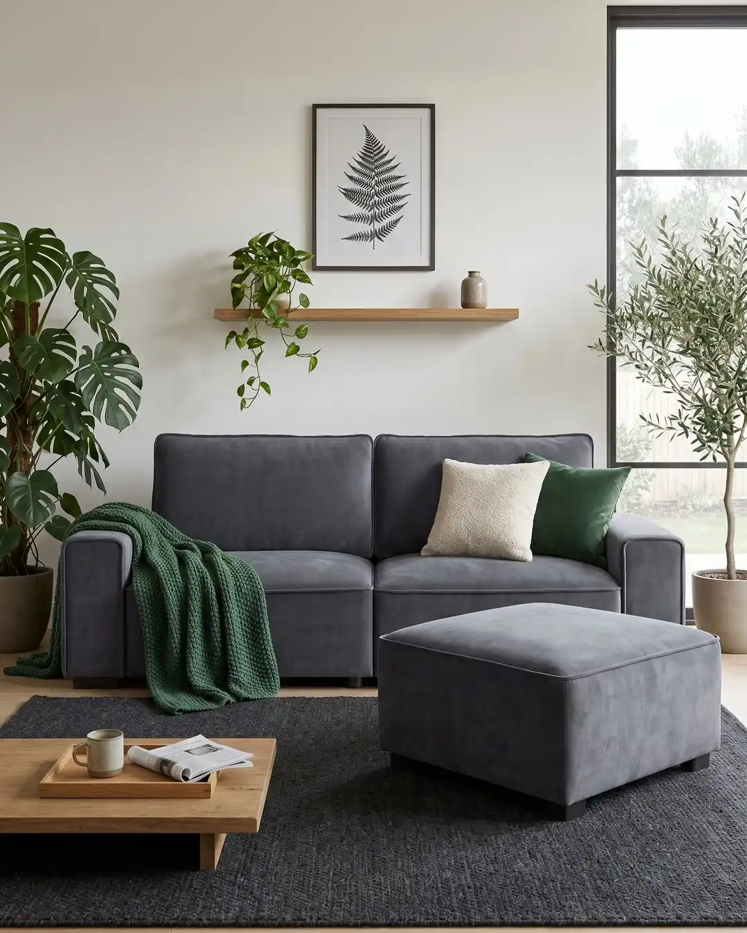 black and gray living room