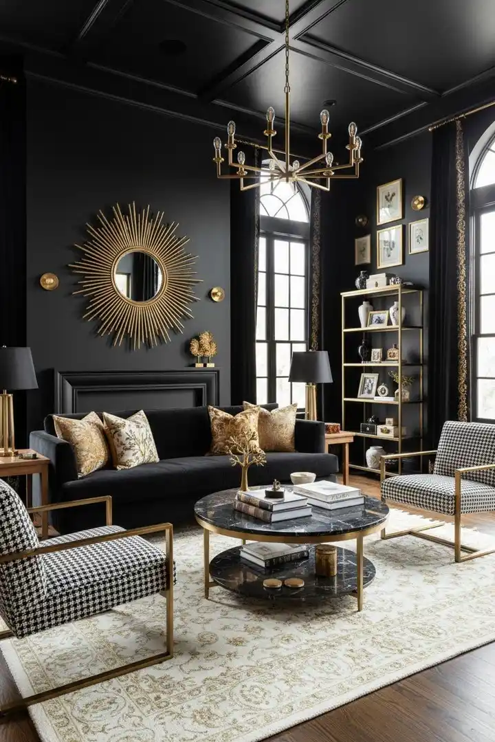 12 Dark Boho Living Room Ideas That Feel Rich and Moody 3 black boho living room