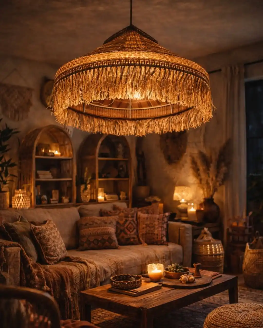 15 Living Room Lighting Ideas That Change the Mood of Your Space 13 boho living room light