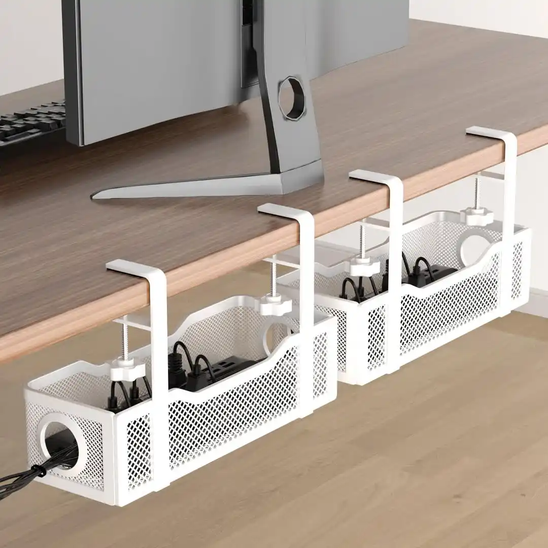 10 Cable Management Ideas for a Clean Home Office Desk Setup 3 cord management
