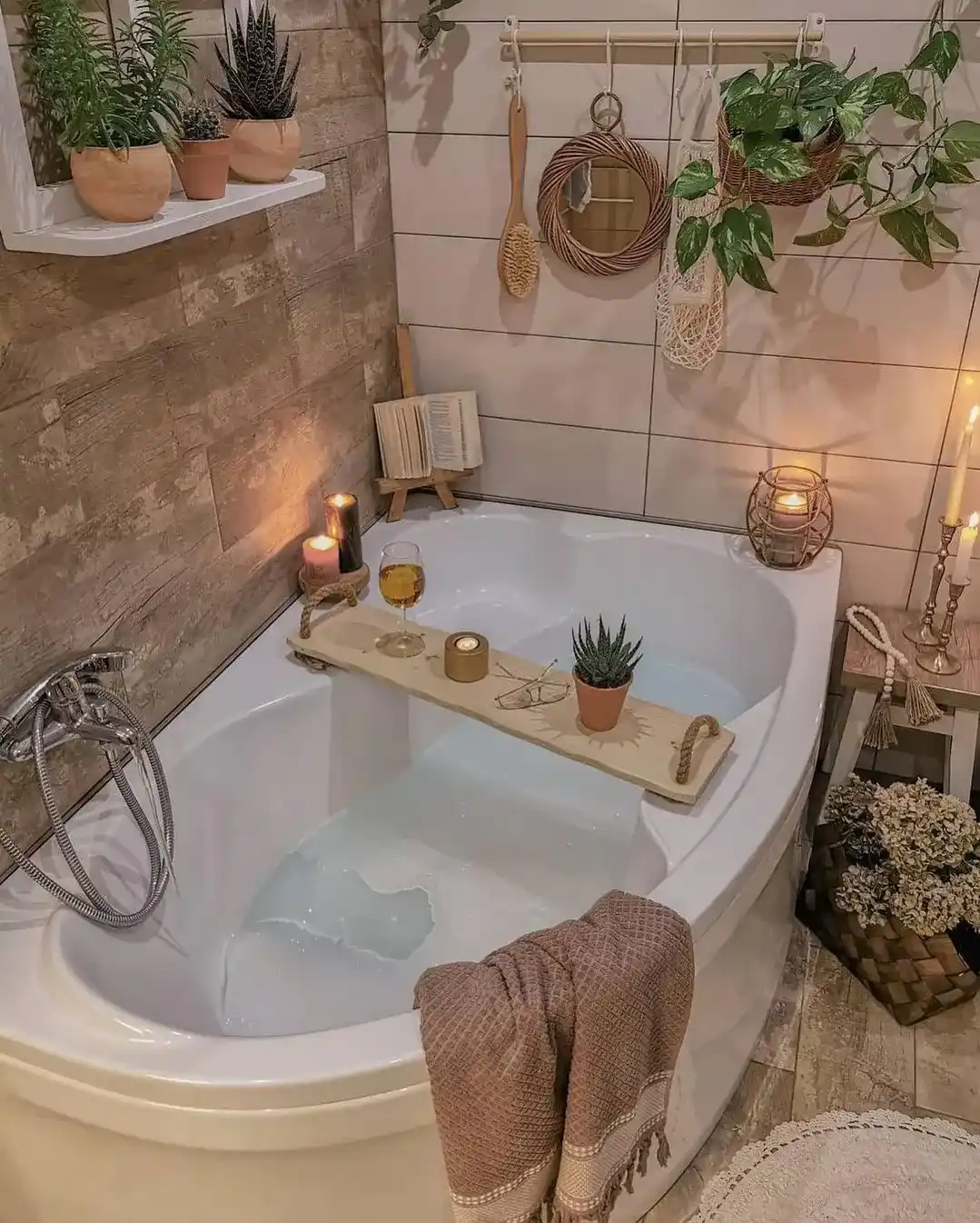 cozy holiday bathroom