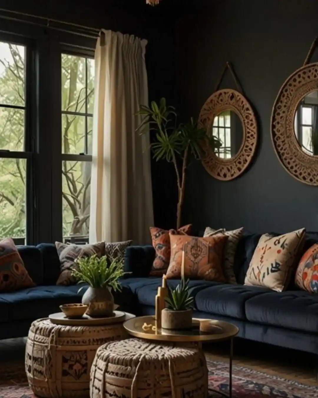 12 Dark Boho Living Room Ideas That Feel Rich and Moody 1 dark boho living room