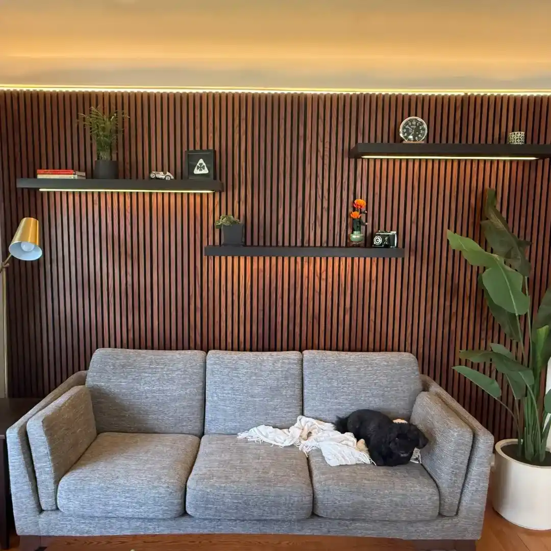11 Wall Paneling Ideas to Make a Living Room Look High-End 9 feature wall paneling living room