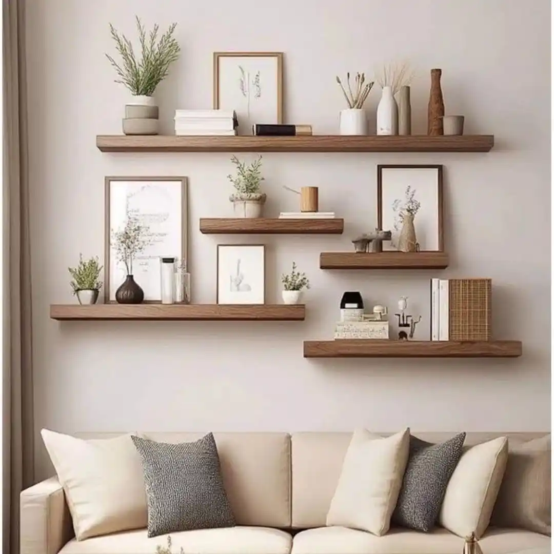 9 Minimalist Living Room Storage Ideas That Hide Everything 6 floating shelf with drawer