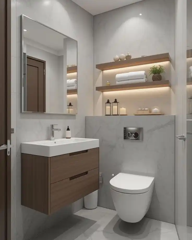 floating vanity storage
