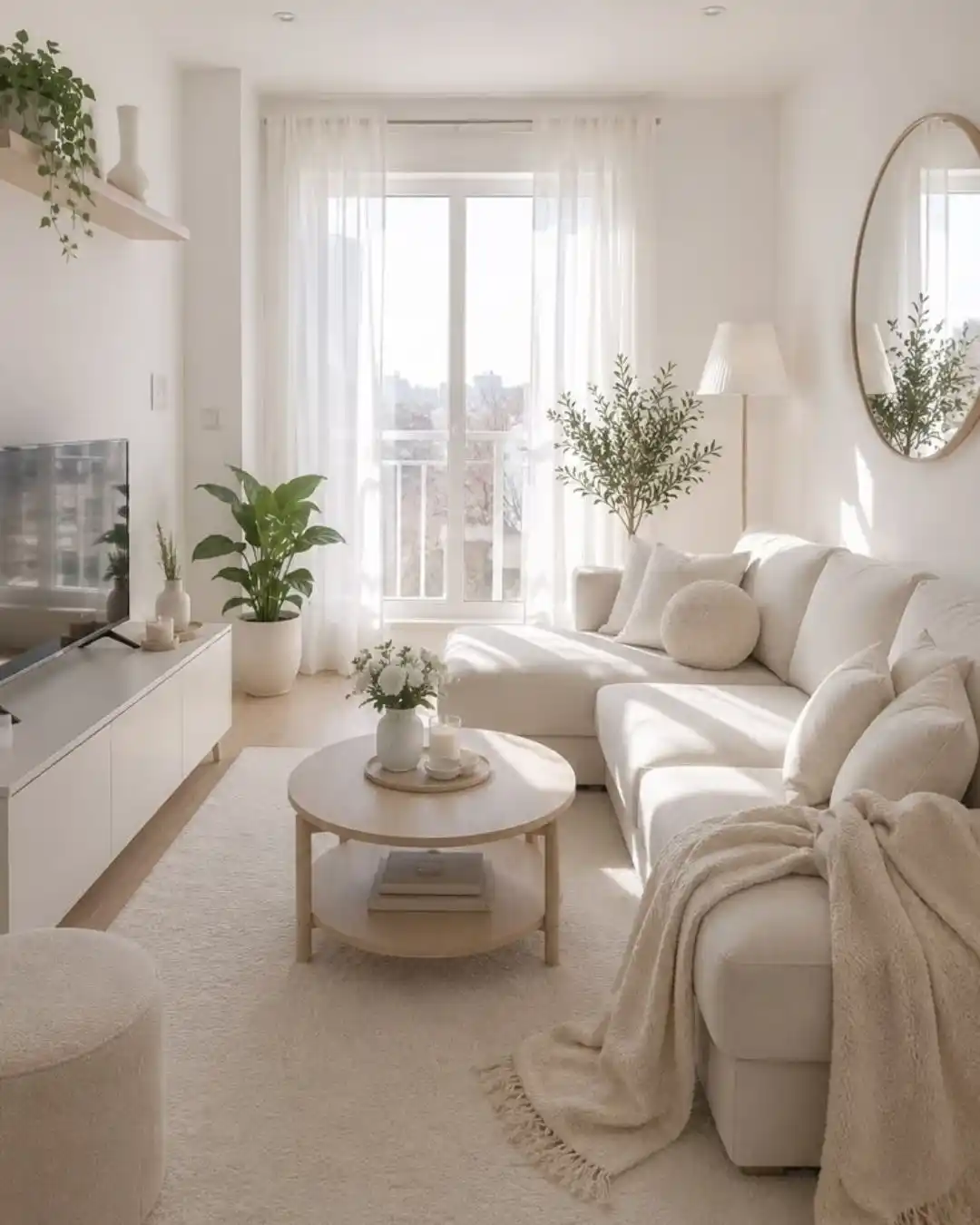10 Minimalist Living Room Refresh Ideas for Spring That Take Less Than a Weekend 3 light neutral living room