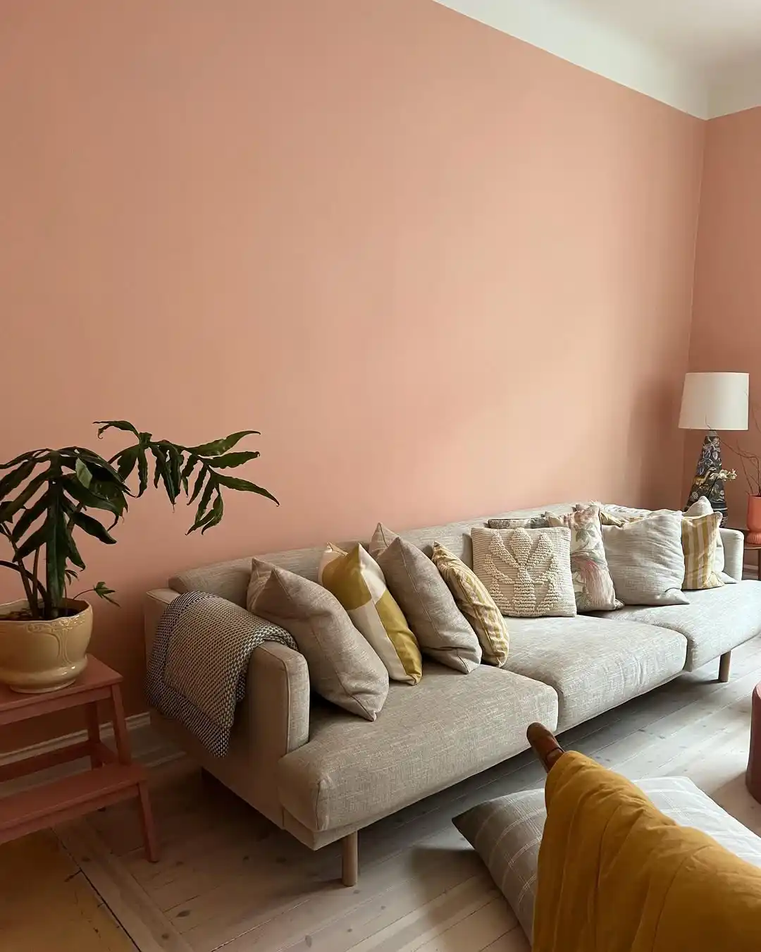 11 Living Room Paint Colors Ideas That Make a Room Feel Twice as Big 8 light pink paint small living room