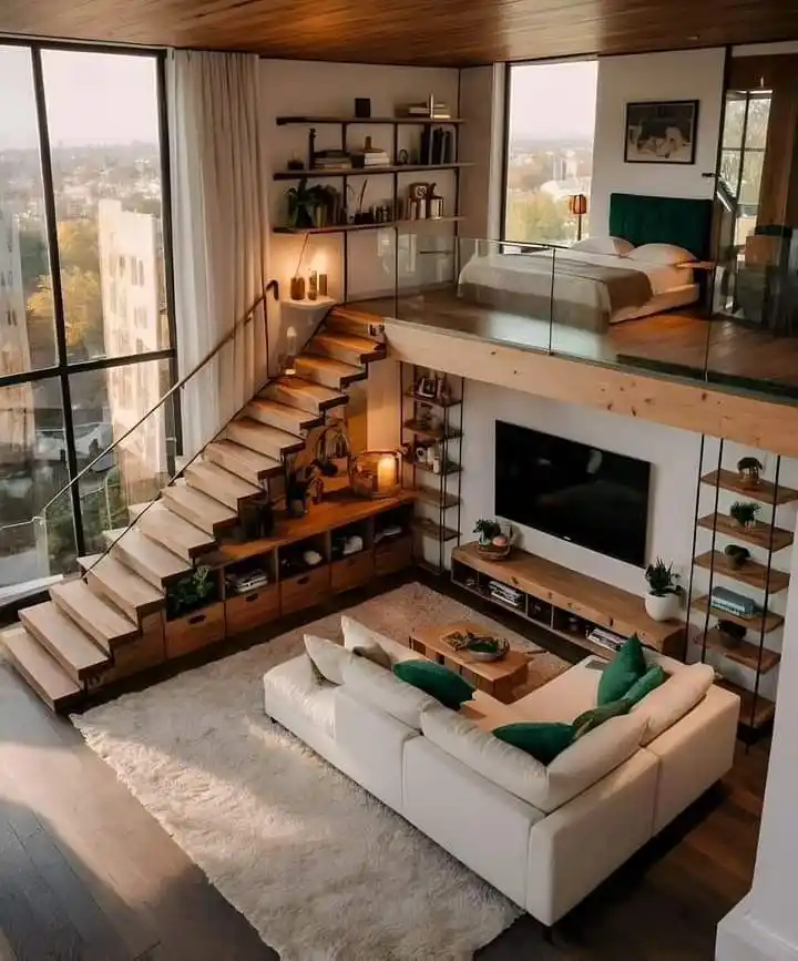 13 Loft Apartment Living Room Ideas: Making High Ceilings Work 2 loft apartment living room