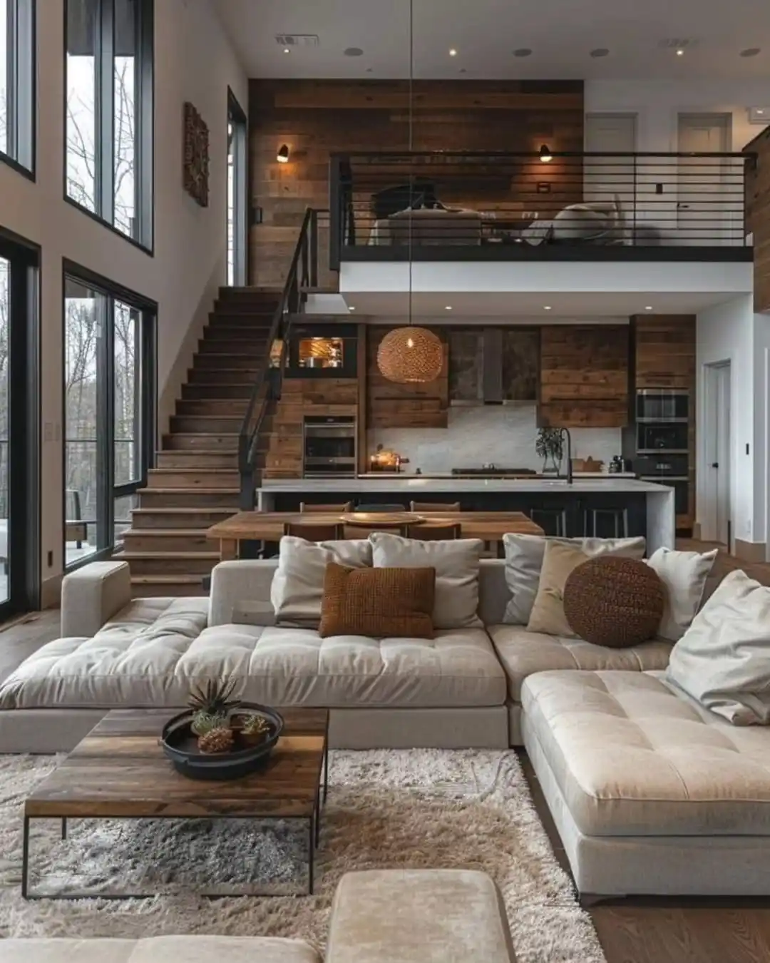 13 Loft Apartment Living Room Ideas: Making High Ceilings Work 10 loft living room decor