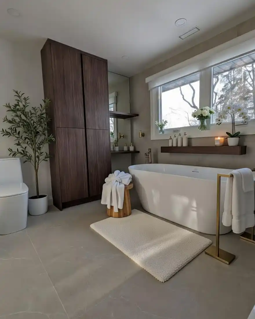 master bath linen storage