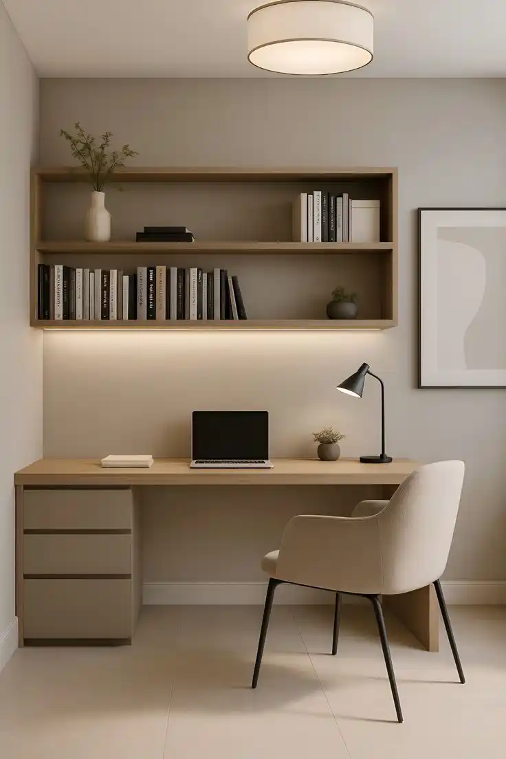 10 Minimalist Living Room Ideas for Remote Workers Who Need Focus and Peace at Home 3 minimalist desk setup