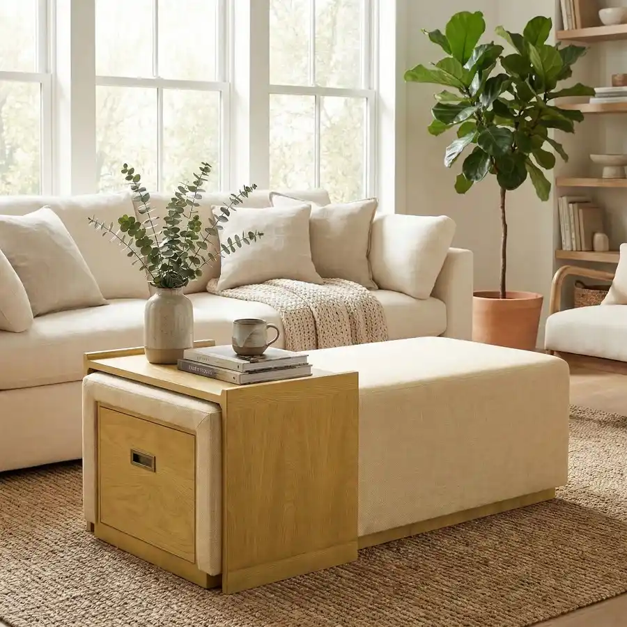 Ottomans for Small Living Rooms: 10 Storage and Style Combined Ideas 8 ottoman with storage